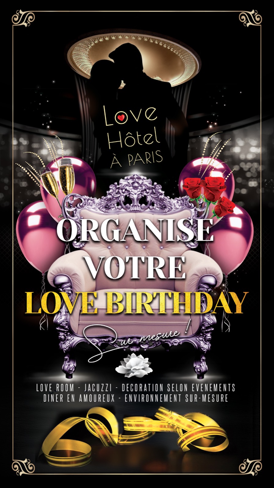 Cadeau anniversaire couple - Love Hotel à Paris